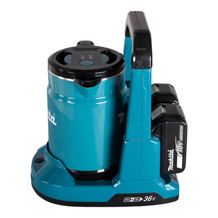 Makita DKT 360 RA2 Bouilloire sans fil 36 V ( 2x 18 V ) 0,8 L + 2x batterie 2,0 Ah + chargeur