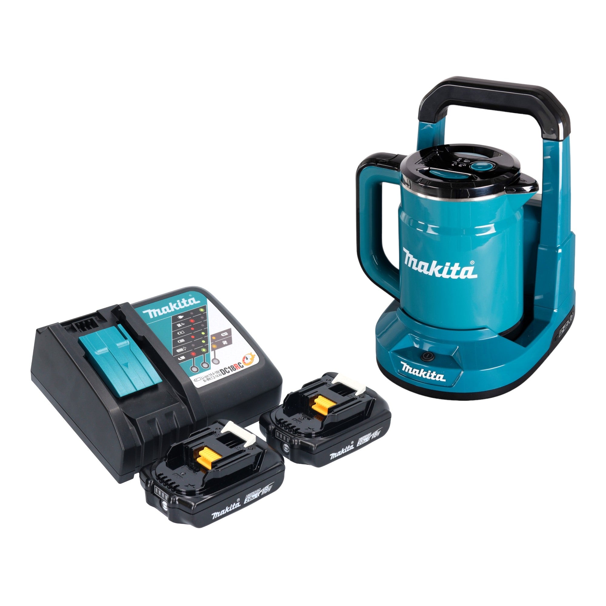Makita DKT 360 RA2 Akku Wasserkocher 36 V 2x 18 V 0 8 L 2x Akku 2 0 Ah Ladegeraet 0 - toolbrothers