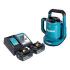 Hervidor de batería Makita DKT 360 RF2 36 V (2x 18 V) 0,8 L + 2x batería 3,0 Ah + cargador