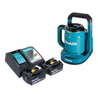 Makita DKT 360 RG2 Bouilloire sans fil 36 V ( 2x 18 V ) 0,8 L + 2x batterie 6,0 Ah + chargeur