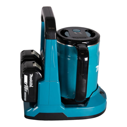 Makita DKT 360 PF2 Bouilloire sans fil 36 V ( 2x 18 V ) 0,8 L + 2x batterie 3,0 Ah + chargeur double