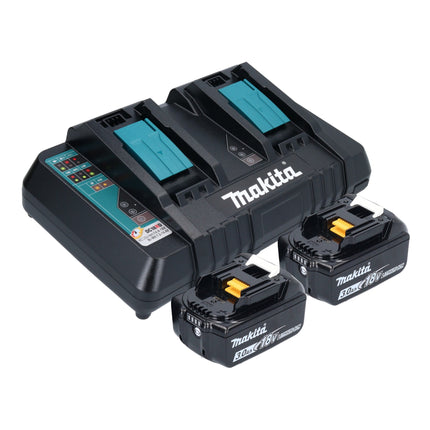 Makita DKT 360 PF2 Bouilloire sans fil 36 V ( 2x 18 V ) 0,8 L + 2x batterie 3,0 Ah + chargeur double