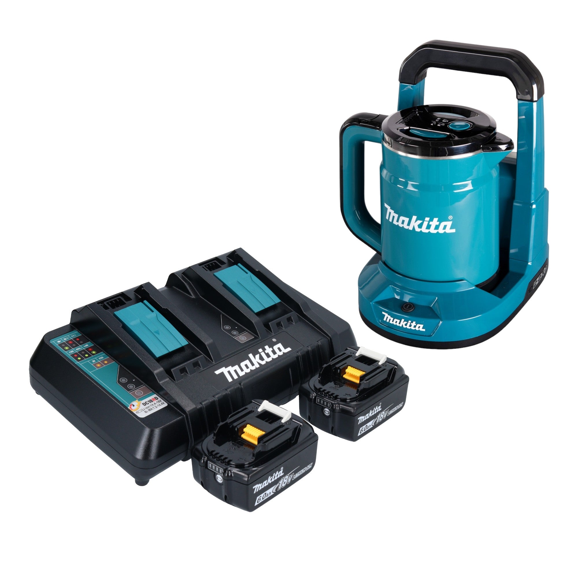 Makita DKT 360 PG2 Akku Wasserkocher 36 V 2x 18 V 0 8 L 2x Akku 6 0 Ah Doppelladegeraet 0 - toolbrothers