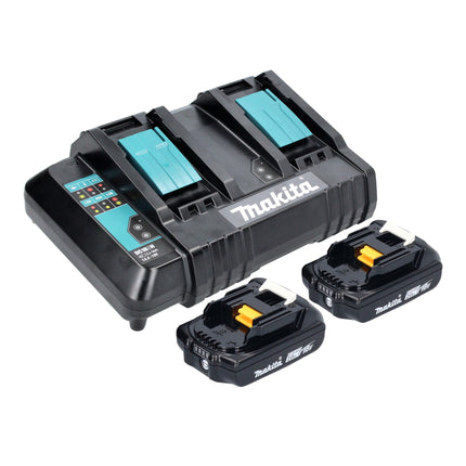 Bouilloire à batterie Makita DKT 360 CA2 36 V (2x 18 V) 0,8 L + 2x batterie 2,0 Ah + double chargeur