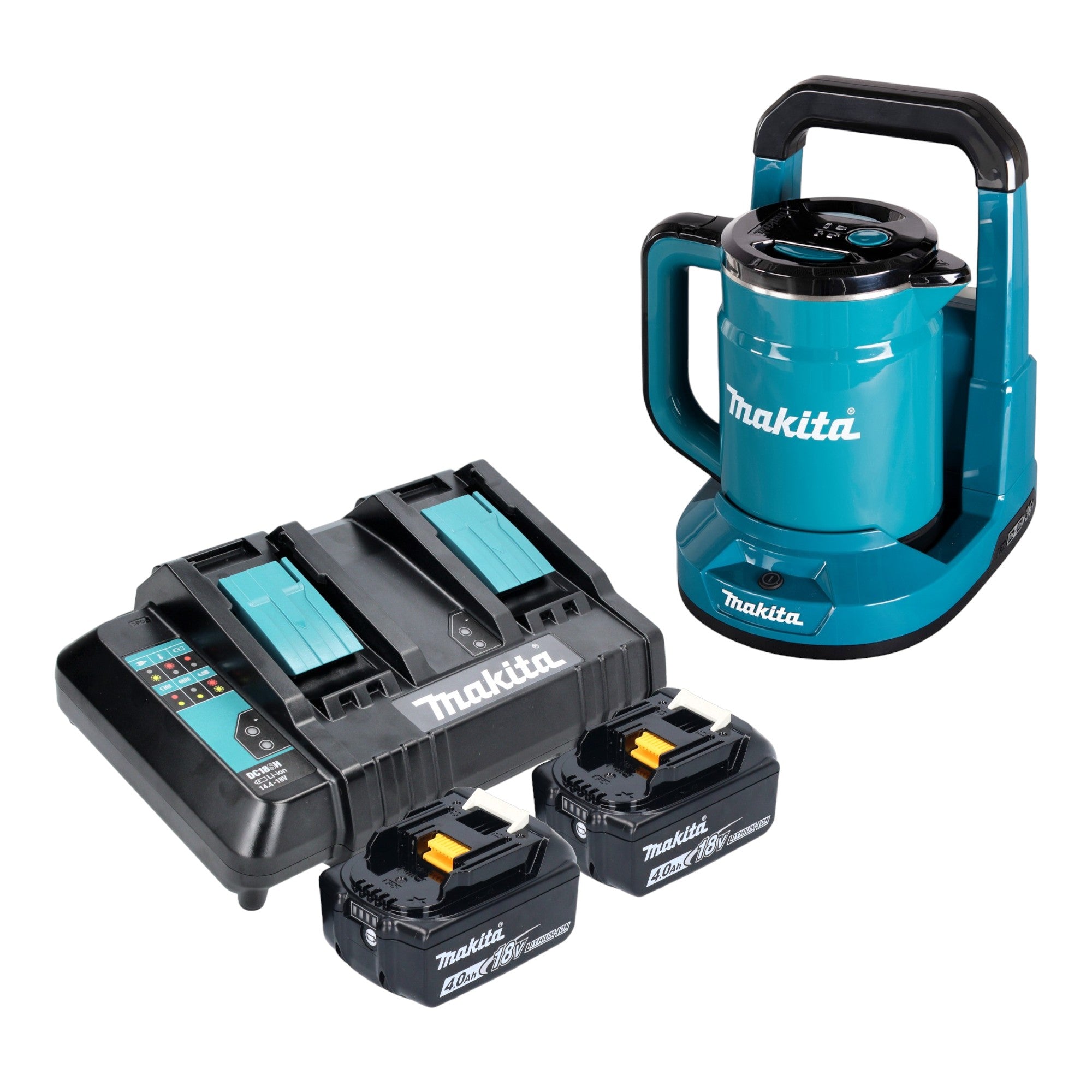 Makita DKT 360 CM2 Akku Wasserkocher 36 V 2x 18 V 0 8 L 2x Akku 4 0 Ah Doppelladegeraet 0 - toolbrothers
