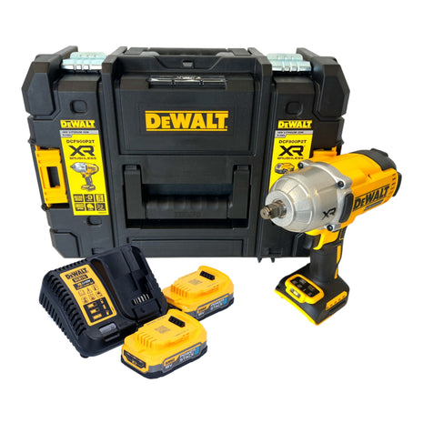 Akumulatorowy klucz udarowy DeWalt DCF 900 E2T 18 V 1396 Nm 1/2" + 2x akumulator Powerstack 1,7 Ah + ładowarka + TSTAK