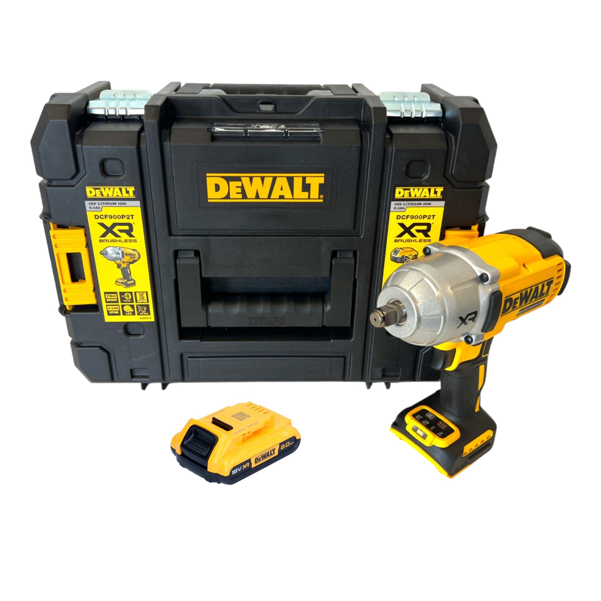 DeWalt DCF 900 NT Akku Schlagschrauber 18 V 1396 Nm 1 2 1x Akku 2 0 Ah TSTAK ohne Ladegeraet 0 - toolbrothers