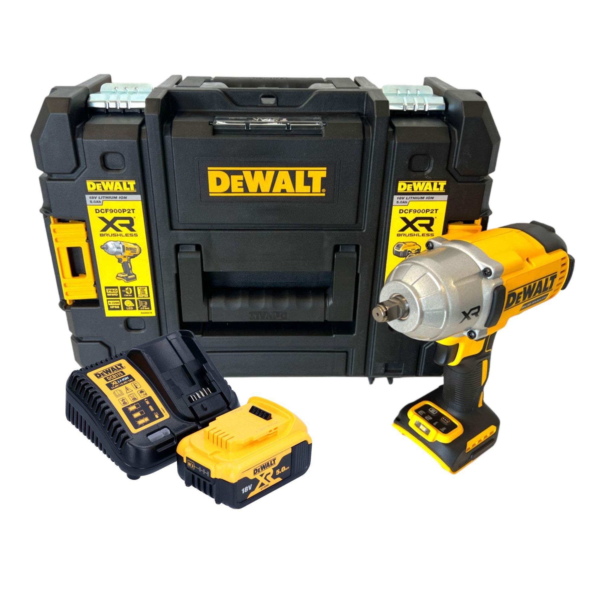 DeWalt DCF 900 P1T Akku Schlagschrauber 18 V 1396 Nm 1 2 1x Akku 5 0 Ah Ladegeraet TSTAK 0 - toolbrothers