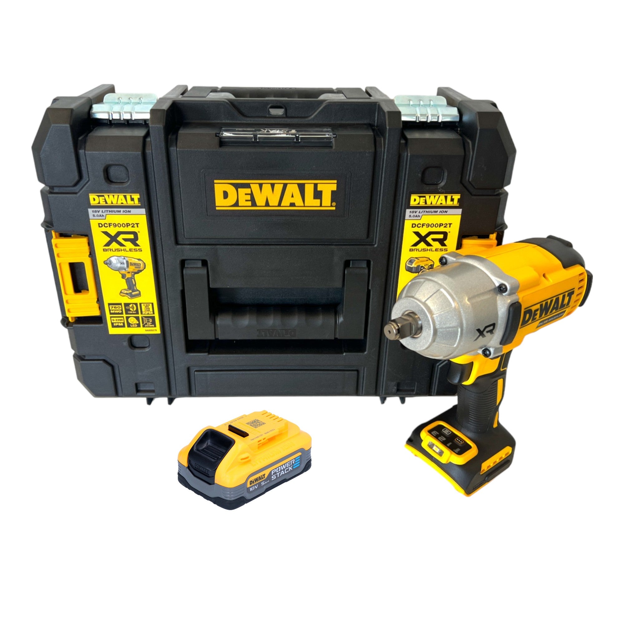 DeWalt DCF 900 NT Akku Schlagschrauber 18 V 1396 Nm 1 2 1x Powerstack Akku 5 0 Ah TSTAK ohne Ladegeraet 0 - toolbrothers