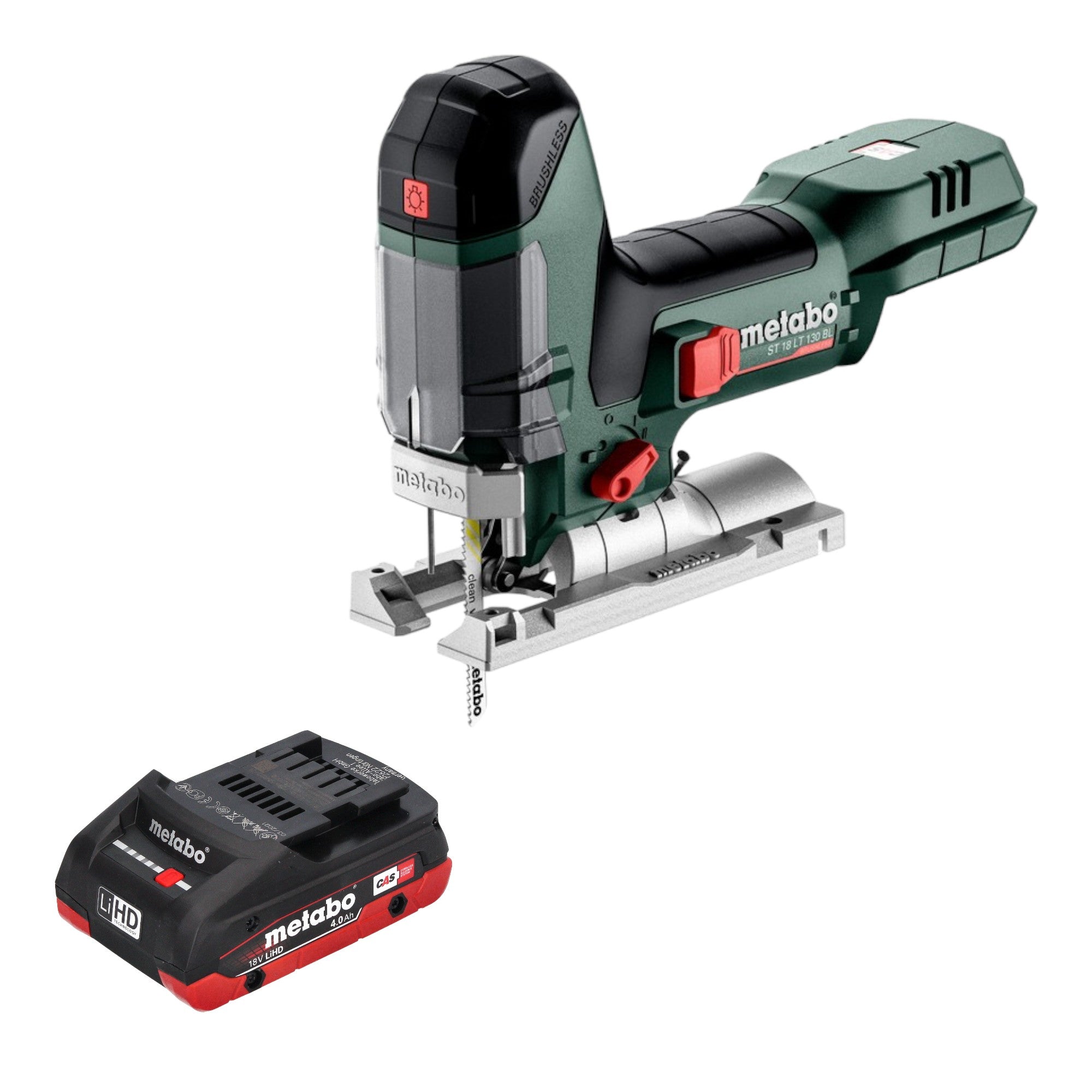 Metabo ST 18 LT 130 BL Akku Stichsaege 18 V 130 mm Brushless 1x LiHD Akku 4 0 Ah ohne Ladegeraet 0 - toolbrothers