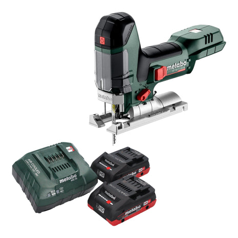 Metabo ST 18 LT 130 BL Scie sauteuse sans fil 18 V 130 mm Brushless + 2x batterie LiHD 4,0 Ah + chargeur