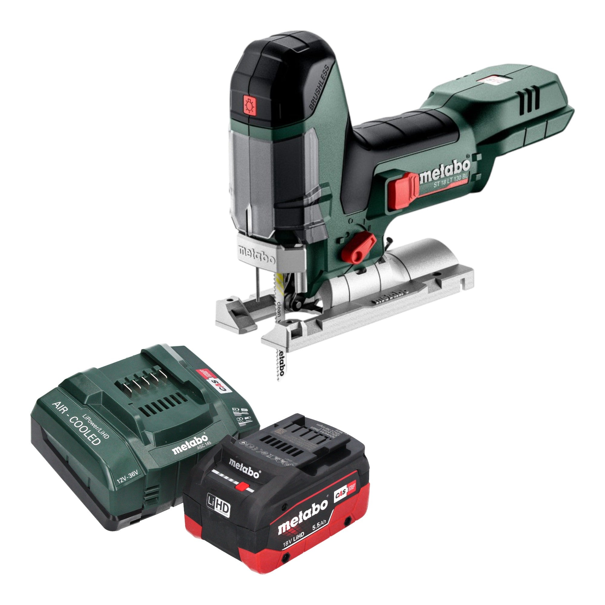 Metabo ST 18 LT 130 BL Akku Stichsaege 18 V 130 mm Brushless 1x LiHD Akku 5 5 Ah Ladegeraet 0 - toolbrothers