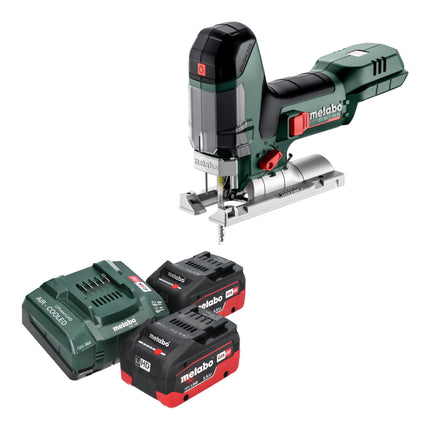 Metabo ST 18 LT 130 BL Scie sauteuse sans fil 18 V 130 mm Brushless + 2x batterie LiHD 5,5 Ah + chargeur