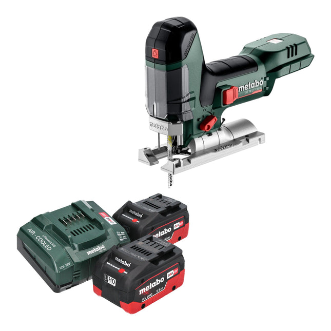 Metabo ST 18 LT 130 BL Scie sauteuse sans fil 18 V 130 mm Brushless + 2x batterie LiHD 5,5 Ah + chargeur