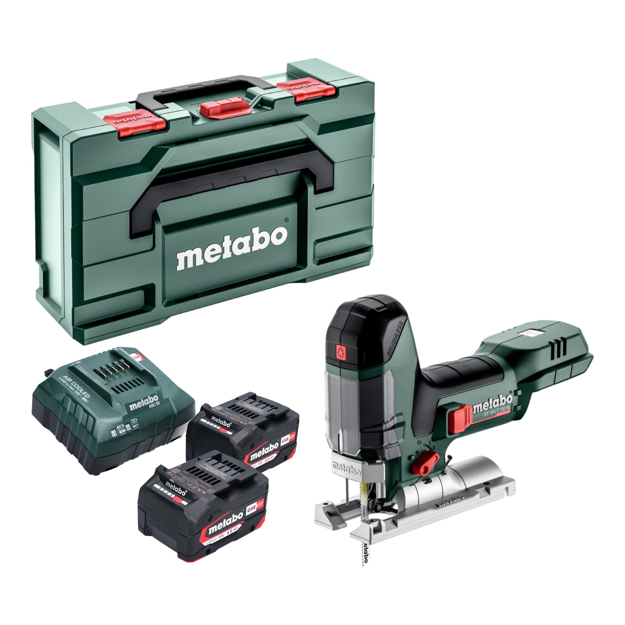 Metabo ST 18 LT 130 BL Akku Stichsaege 18 V 130 mm Brushless 2x Akku 4 0 Ah Ladegeraet Metabox 0 - toolbrothers