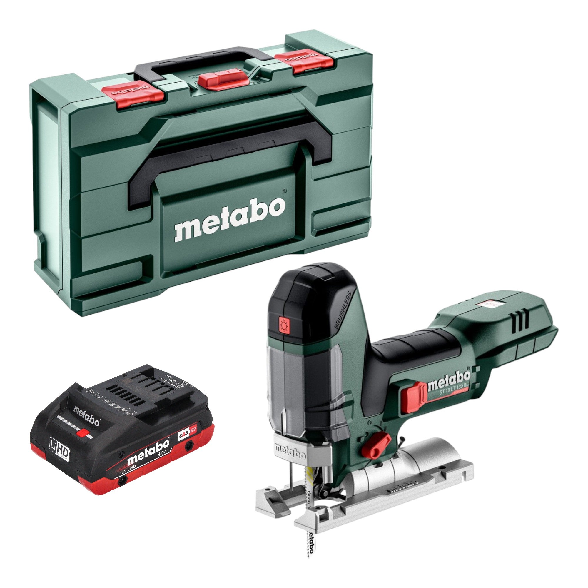 Metabo ST 18 LT 130 BL Akku Stichsaege 18 V 130 mm Brushless 1x LiHD Akku 4 0 Ah Metabox ohne Ladegeraet 0 - toolbrothers