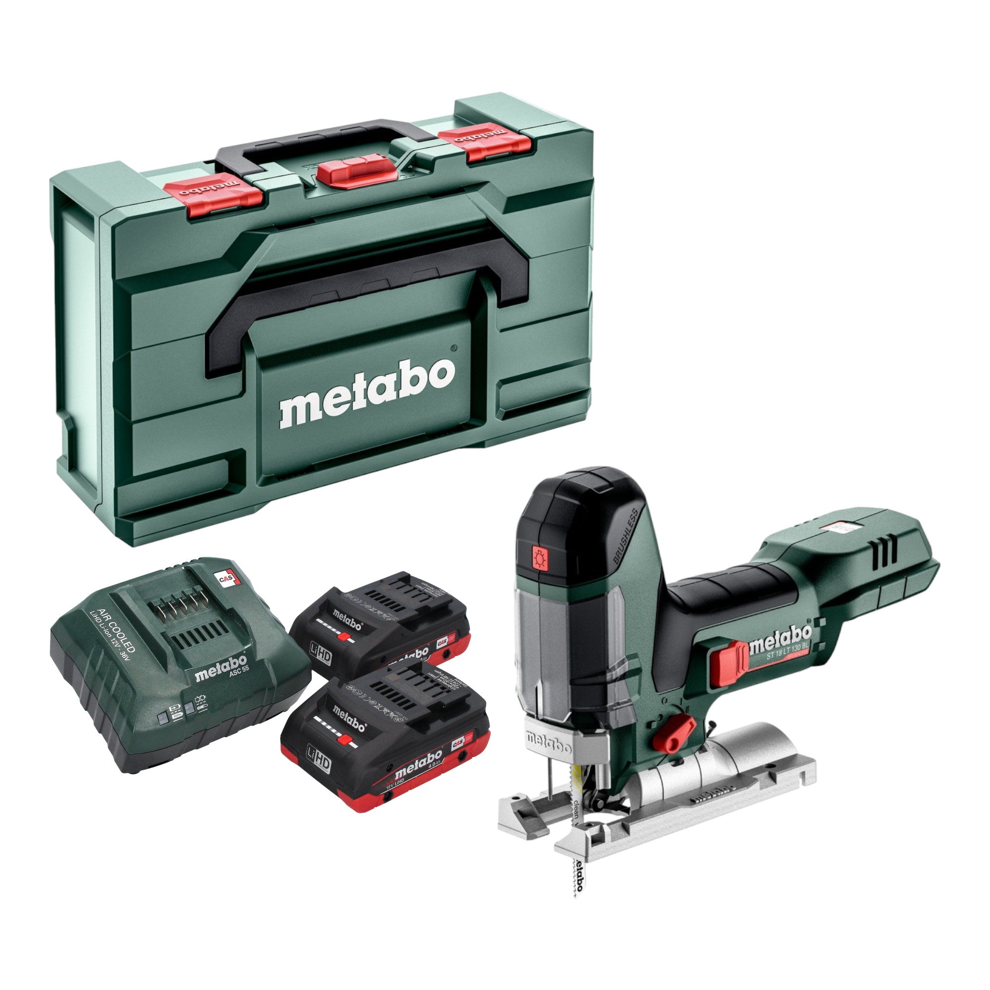 Metabo ST 18 LT 130 BL Akku Stichsaege 18 V 130 mm Brushless 2x LiHD Akku 4 0 Ah Ladegeraet Metabox 0 - toolbrothers