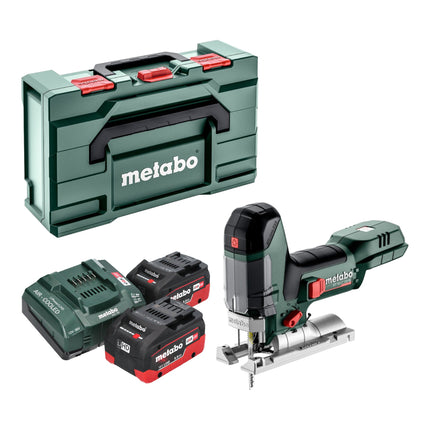 Metabo ST 18 LT 130 BL Scie sauteuse sans fil 18 V 130 mm Brushless + 2x batterie LiHD 5,5 Ah + chargeur + Metabox