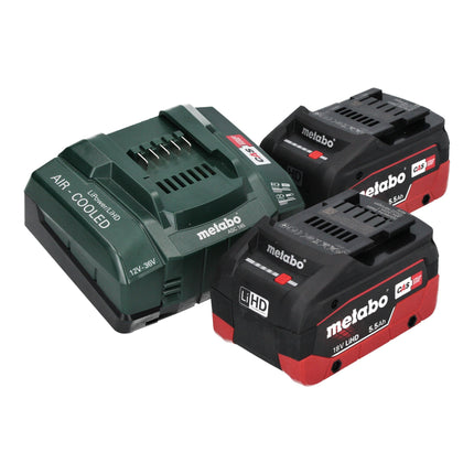 Metabo ST 18 LT 130 BL Scie sauteuse sans fil 18 V 130 mm Brushless + 2x batterie LiHD 5,5 Ah + chargeur + Metabox