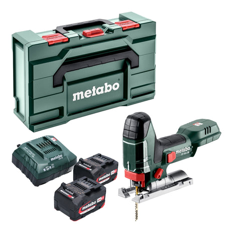 Sierra de calar a batería Metabo ST 18 L 90 18 V 90 mm + 2x baterías 4,0 Ah + cargador + Metabox