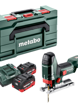 Sierra de calar a batería Metabo ST 18 L 90 18 V 90 mm + 2x batería LiHD 5,5 Ah + cargador + Metabox