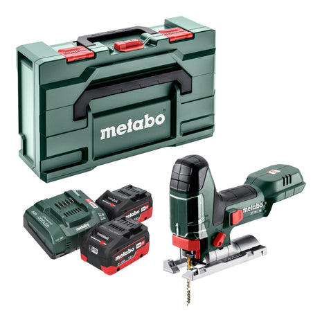 Sierra de calar a batería Metabo ST 18 L 90 18 V 90 mm + 2x batería LiHD 5,5 Ah + cargador + Metabox