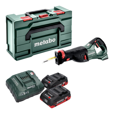 Metabo SSEP 18 LT Akku Säbelsäge 18 V 32 mm + 2x LiHD Akku 4,0 Ah + Ladegerät + Metabox