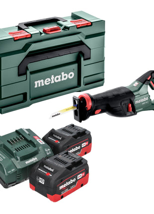 Sierra sable de batería Metabo SSEP 18 LT 18 V 32 mm + 2x baterías LiHD 5,5 Ah + cargador + Metabox