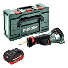 Metabo SSEP 18 LT Scie sabre sans fil 18 V 32 mm + 1x batterie LiHD 8,0 Ah + Metabox - sans chargeur