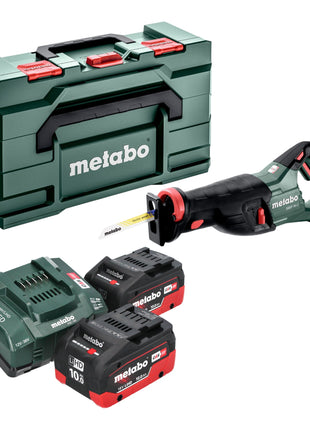 Sierra sable de batería Metabo SSEP 18 LT 18 V 32 mm + 2x batería LiHD 10,0 Ah + cargador + Metabox