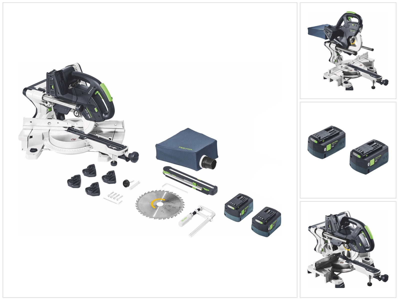 Festool KSC 60 EB Basic KAPEX Akku Kapp Zugsaege 18 V 36 V 216 mm Brushless 2x Akku 5 0 Ah ohne Ladegeraet 0 - toolbrothers