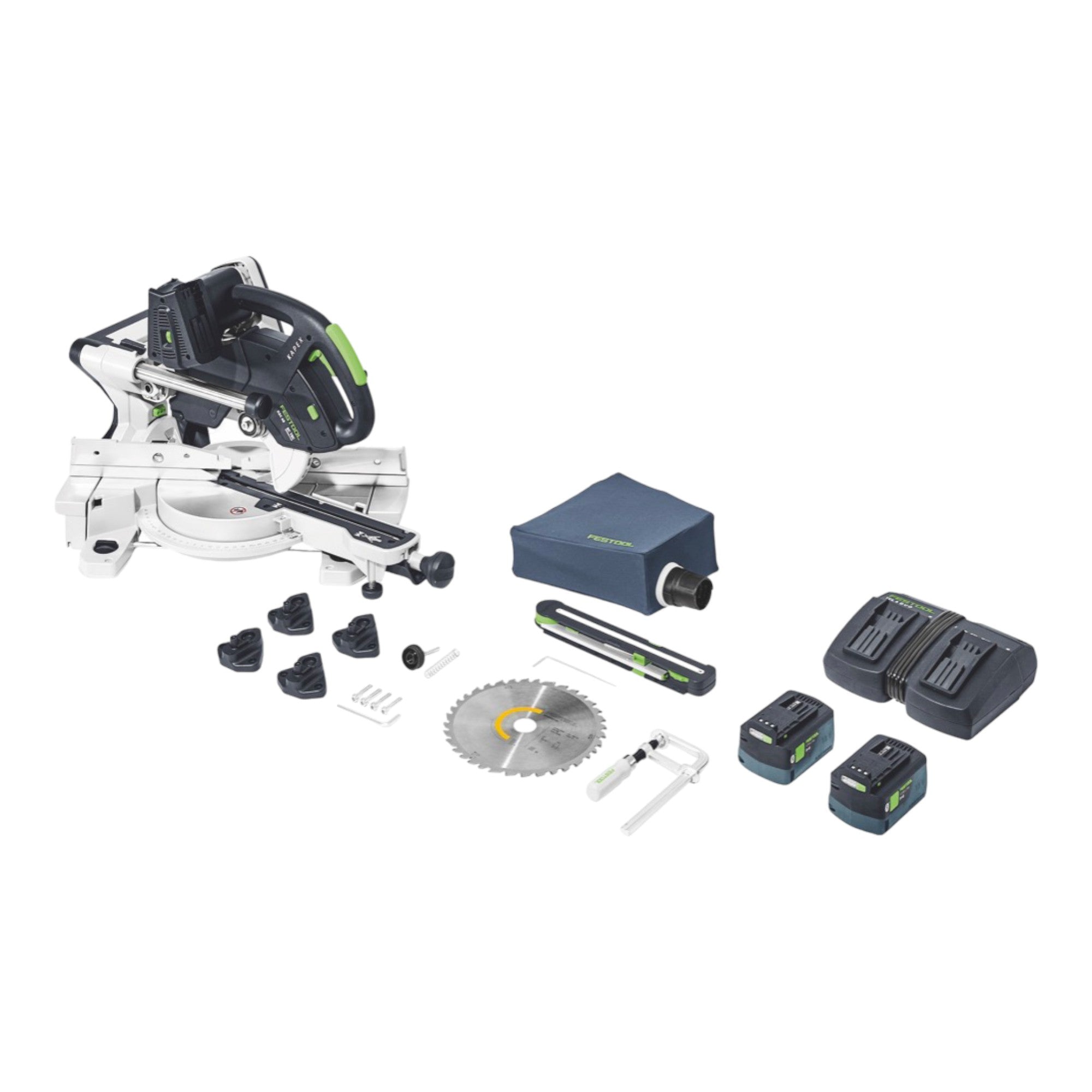 Festool KSC 60 EB Basic KAPEX Akku Kapp Zugsaege 18 V 36 V 216 mm Brushless 2x Akku 5 0 Ah Doppelladegeraet 0 - toolbrothers