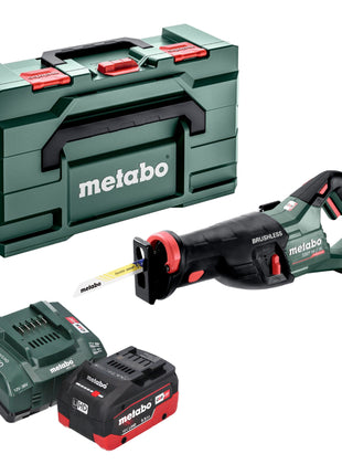 Metabo SSEP 18 LT BL Scie sabre sans fil 18 V 32 mm Brushless + 1x batterie LiHD 5,5 Ah + chargeur + Metabox