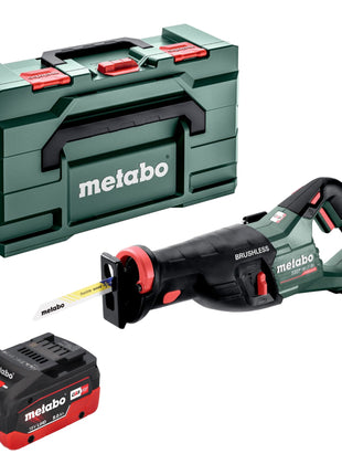 Metabo SSEP 18 LT BL Scie sabre sans fil 18 V 32 mm Brushless + 1x batterie LiHD 8,0 Ah + Metabox - sans chargeur