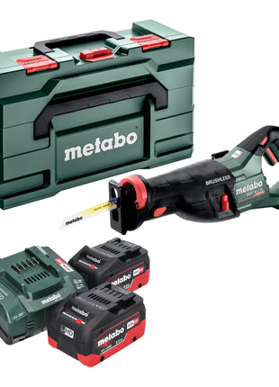 Metabo SSEP 18 LT BL Scie sabre sans fil 18 V 32 mm Brushless + 2x batterie LiHD 8,0 Ah + chargeur + Metabox