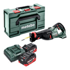 Metabo SSEP 18 LT BL Scie sabre sans fil 18 V 32 mm Brushless + 2x batterie LiHD 8,0 Ah + chargeur + Metabox