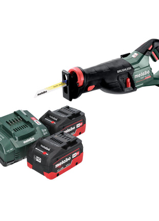 Scie sabre à batterie Metabo SSEP 18 LT BL 18 V 32 mm sans balais + 2 batteries LiHD 5,5 Ah + chargeur