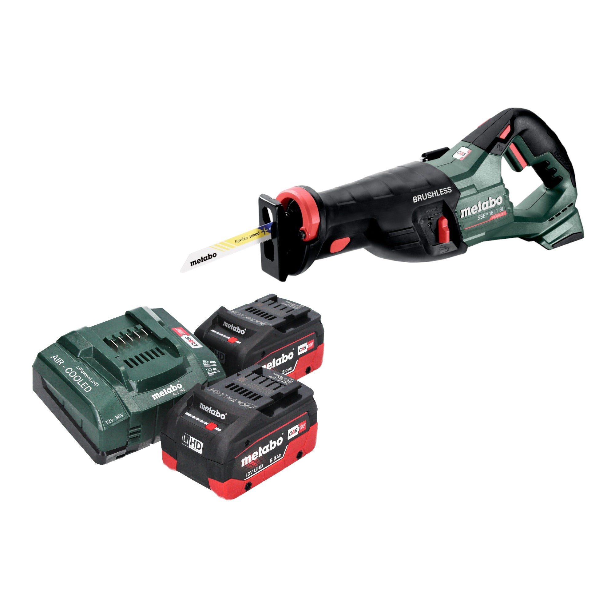 Metabo SSEP 18 LT BL Akku Saebelsaege 18 V 32 mm Brushless 2x LiHD Akku 8 0 Ah Ladegeraet 0 - toolbrothers
