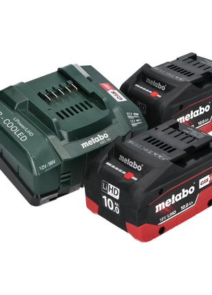 Scie sabre à batterie Metabo SSEP 18 LT BL 18 V 32 mm sans balais + 2 batteries LiHD 10,0 Ah + chargeur