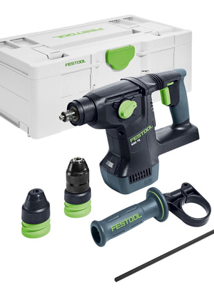 Festool KHC 18 EB-Basic akumulatorowy młot kombi 18 V 2,6 J SDS-Plus bezszczotkowy + 1x akumulator 4,0 Ah + szybka ładowarka + systainer