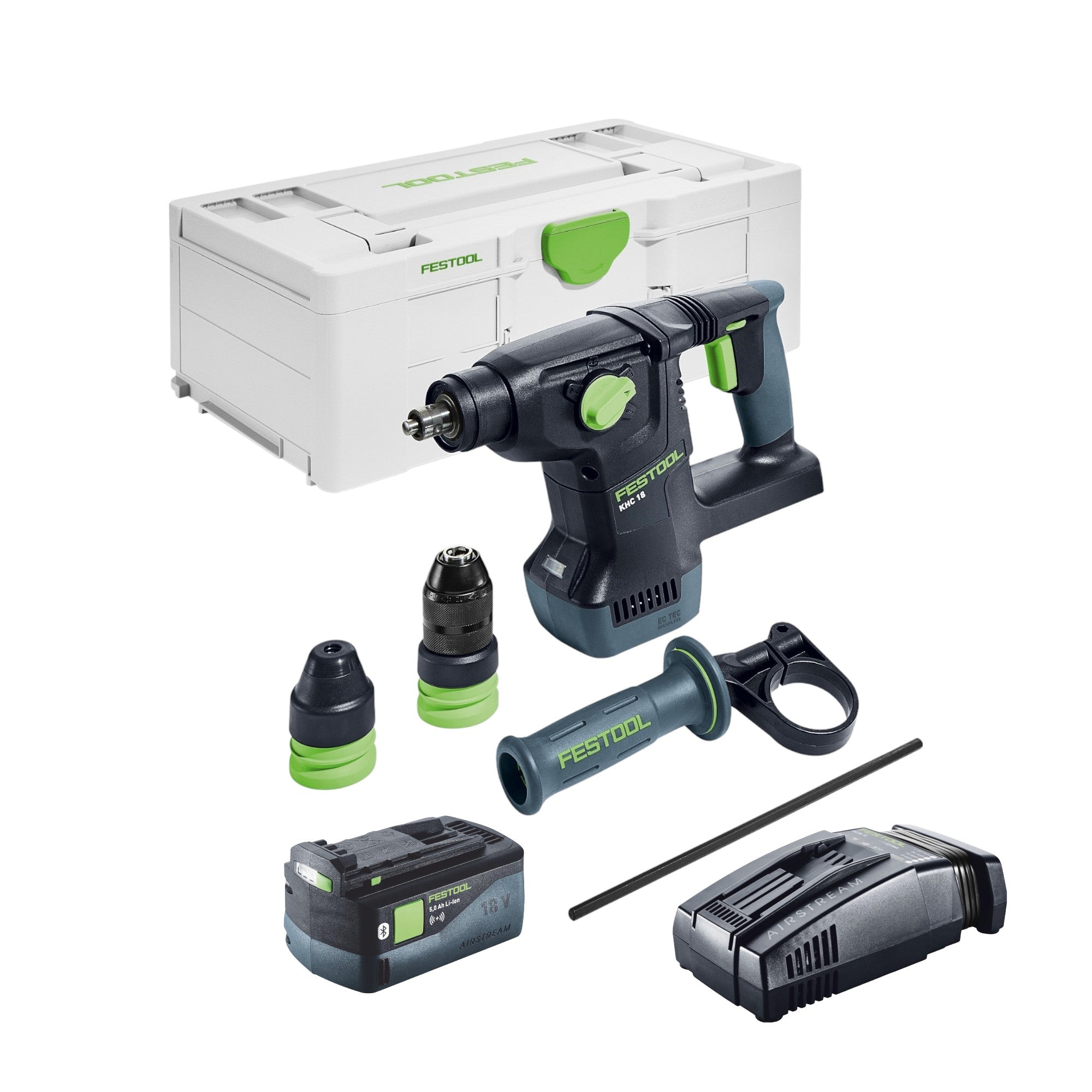 Festool KHC 18 EB Basic Akku Kombihammer 18 V 2 6 J SDS Plus Brushless 1x Akku 5 0 Ah Schnellladegeraet Systainer 0 - toolbrothers