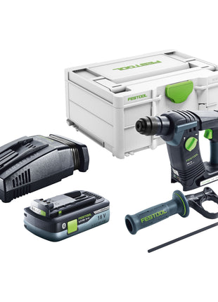 Festool BHC 18-Basic taladro percutor inalámbrico 18 V 1,8 J SDS Plus Brushless + 1x batería 4,0 Ah + cargador rápido + systainer