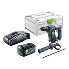 Festool BHC 18-Basic Marteau perforateur sans fil 18 V 1,8 J SDS Plus Brushless + 1x batterie 5,0 Ah + kit de charge rapide + Systainer