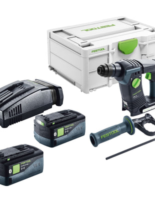 Akumulatorowa młotowiertarka Festool BHC 18-Basic 18 V 1,8 J SDS Plus Brushless + 2x akumulator 5,0 Ah + szybka ładowarka + systainer