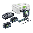 Akumulatorowa młotowiertarka Festool BHC 18-Basic 18 V 1,8 J SDS Plus Brushless + 2x akumulator 5,0 Ah + szybka ładowarka + systainer