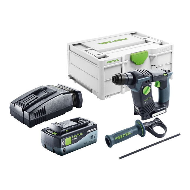 Festool BHC 18-Basic Marteau perforateur sans fil 18 V 1,8 J SDS Plus Brushless + 1x batterie 8,0 Ah + chargeur rapide + Systainer
