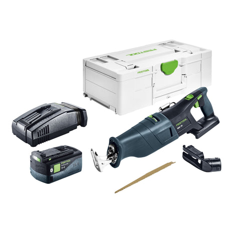 Festool RSC 18 EB-Basic akumulatorowa pilarka szablasta 18 V bezszczotkowa + 1x akumulator 5,0 Ah + szybka ładowarka + Systainer