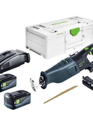 Festool RSC 18 EB-Basic Scie sabre sans fil 18 V Brushless + 2x batterie 5,0 Ah + chargeur rapide + Systainer