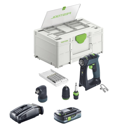 Festool CXS 18-Basic-Set trapano avvitatore a batteria 18 V 40 Nm brushless + 1x batteria ricaricabile 4,0 Ah + caricatore rapido + systainer