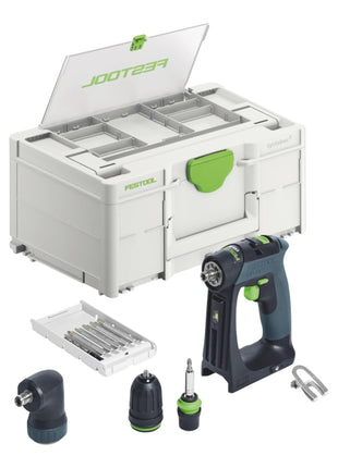 Festool CXS 18 Basic Set Taladro atornillador inalámbrico 18 V 40 Nm sin escobillas + 1x batería 5,0 Ah + cargador rápido + Systainer